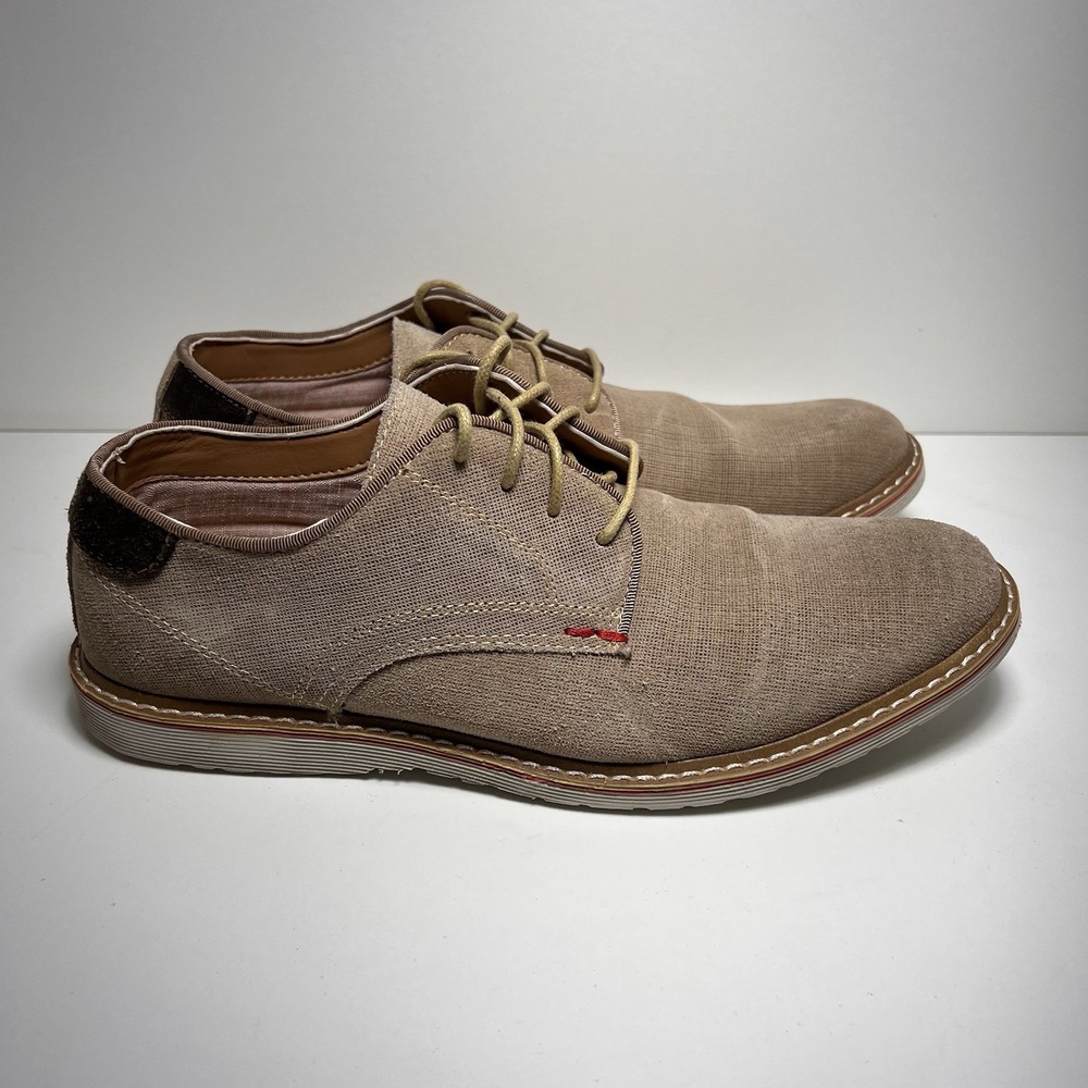 Steve Madden Men's Easel Oxford Shoes Size‎ 8 Tan Leather & Textile Casual Dress